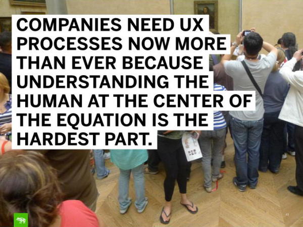 Couldn't have said it better myself <a href="/DelGaudio_Tweet/">Michael DelGaudio</a> <a href="/frogdesign/">frog</a> #HumanIoT #UXDesign #Process