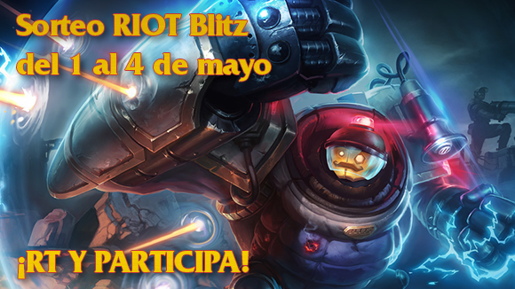 ulisesprieto's tweet photo. ¿Quieres una skin de RIOT Blitz?
¡Podéis participar en el sorteo dando RT a esta imagen! ¡Mucha suerte! http://t.co/z0MtJS4mHA
