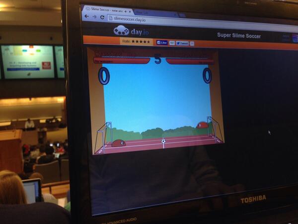 Se7en_Games's tweet photo. We're bad people for playing slime sports in class http://t.co/ads61HnykD