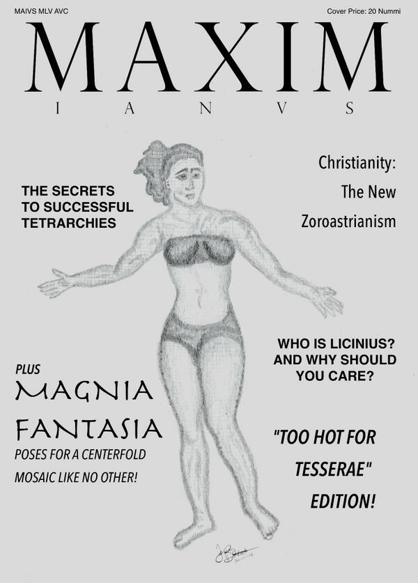 revengeofsolidi's tweet photo. Tip of the crown to my predecessor, #Roman emperor #Maximianus. The guy really knew how to publish. @MaximMag http://t.co/E06xDQDLmY
