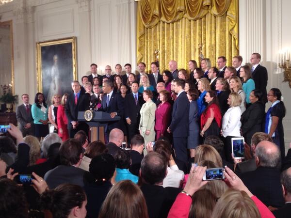 itsapun's tweet photo. Ladies and Gentlemen, your State Teachers of the Year, being honored by President Obama. #teacheroftheyear http://t.co/j2nslb3RrF