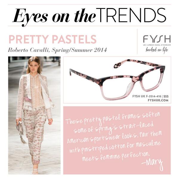 WestGroupe's tweet photo. .@marykitchen talks "Pretty #Pastels" in the latest EYES ON THE TRENDS feat. @roberto_cavalli http://t.co/1pd40jQmdB http://t.co/23ubmhn8UT