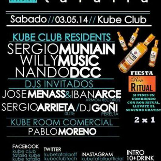 KubeTafallaoff's tweet photo. Este sábado Fiesta Ron Ritual!
En Kube Club, electrònica! RESIDENTES Y  GRANDES PROMESAS!
Y en Kube Room M.comercial! http://t.co/Ps8VYw6GEw