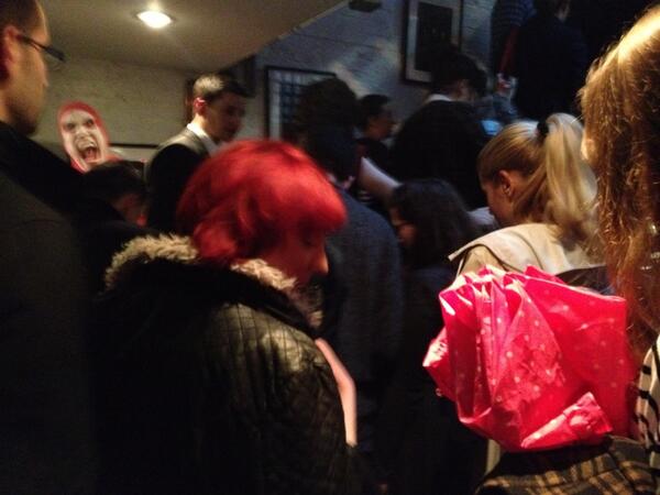 Loads of scared audience heading into @redbastardshow...what are we walking into? #headingintohell #amireadyforthis