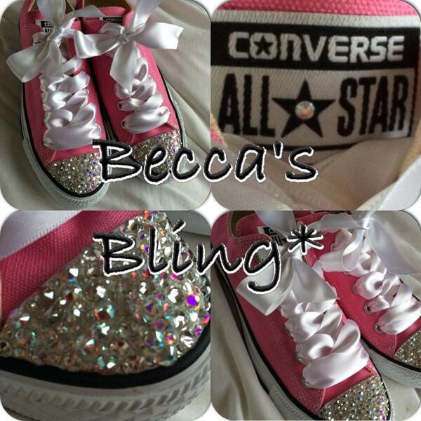 beccas_bling's tweet photo. Customised converse all ready for a customer @ToniJudgex #beccasbling #swarovski #sparkle #converse #allstars http://t.co/0HYVYap4CC