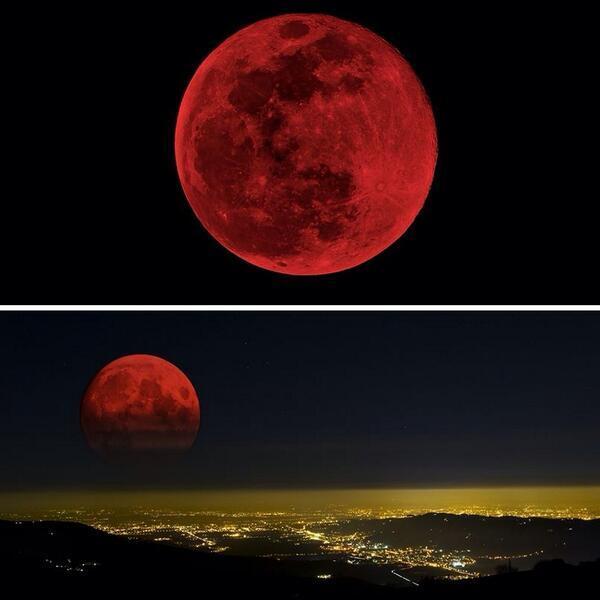 _Paisajes_'s tweet photo. Hoy pasará uno de los fenómenos más increíbles e impresionantes, “La luna de sangre”, ¿estás listo para verla? RT http://t.co/IZ5NdzW2pg
