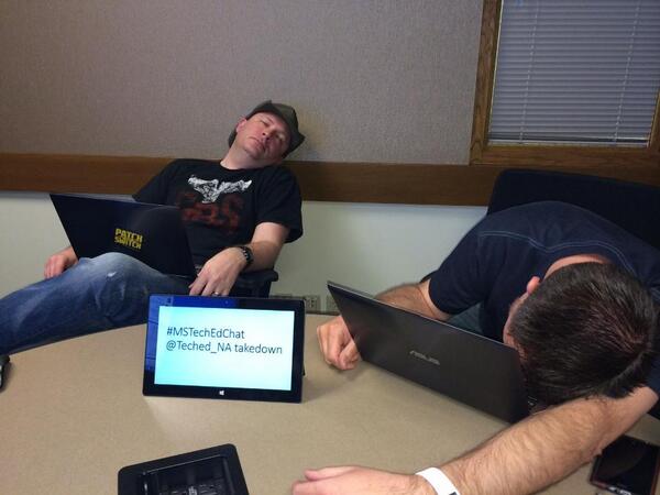 TechEd_NA's tweet photo. And..that's a wrap! Looks like it was a successful #msTechEdChat for @RicksterCDN & @joeysnow. Thanks for joining! http://t.co/fdnDFXhfBF