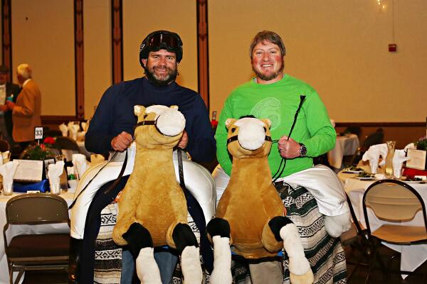 SJCSjayhawks's tweet photo. These two jockeys look kind of familiar... @JDCoachPlatz Awesome night at SJCS annual spring gala/fundraiser. Thank U http://t.co/nLMRfOCElD