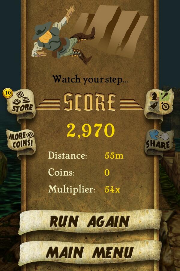 mello219's tweet photo. I got 2,970 points while escaping from demon monkeys. Beat that! http://t.co/ShVNRiecN6 #TempleRun#l#ffnnlv##### http://t.co/gbRAXL8PrK