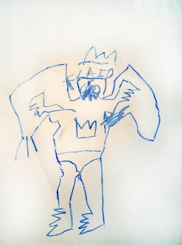 artsy's tweet photo. Basquiat drawings among highlights at @SpringMastersNY, from @markborghi: http://t.co/cIUWkkS341 http://t.co/t8ykzQTE69