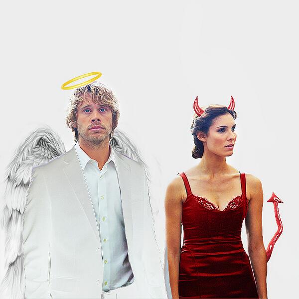 thewingsofnight's tweet photo. the good to your evil #densi #ncisla @ericcolsen @DanielaRuah http://t.co/VXjqSvRoOQ