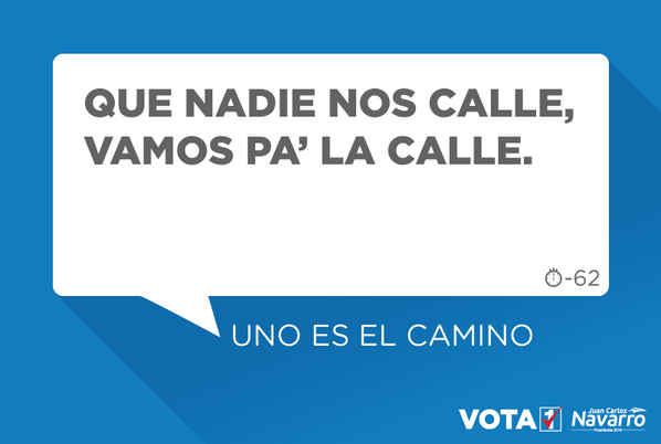 juancanavarro's tweet photo. ¡Tu voto es secreto! Este 4 de mayo vota a conciencia, vota por el mejor equipo,  #Vota1. http://t.co/E770fRUVqG