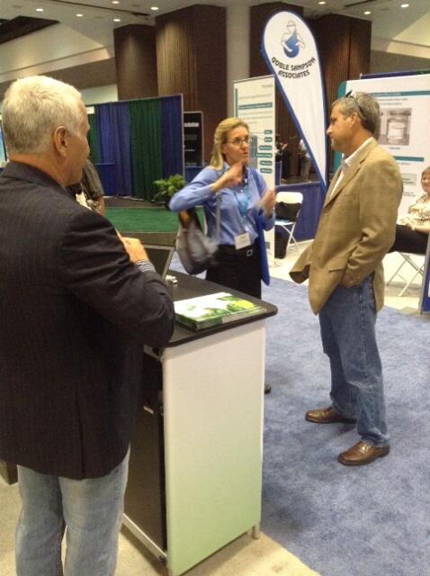 Conversations are under way at the #MaxWest booth! CEO and CMO are here!