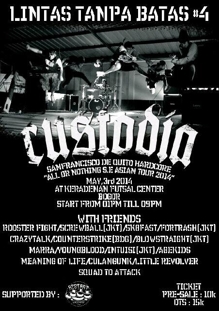 H -1 LINTAS TANPA BATAS #4 "CUSTODIA" (Ecuador HC) All Or Nothing S.E Asian Tour 2014 @KRD Futsal Center - BOGOR.