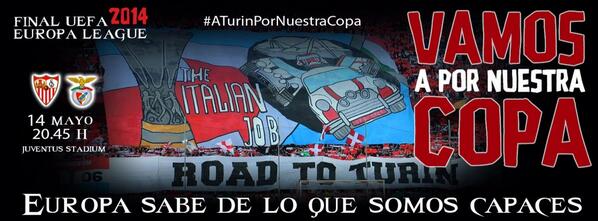 SevillaFC's tweet photo. #ATurinPorNuestraCopa #vamosmisevilla http://t.co/yfPot49uZQ
