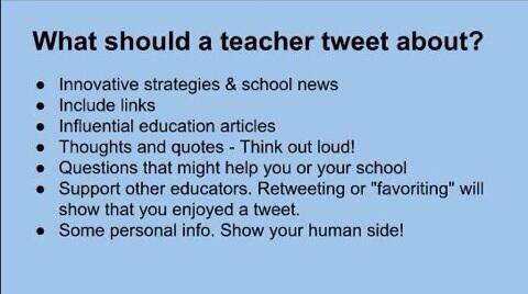 LynnZeder's tweet photo. Helpful advice: What should a teacher Tweet about? http://t.co/fwFg8FnfP0 via @DanielLFrazier #ISTE2014 #osd135