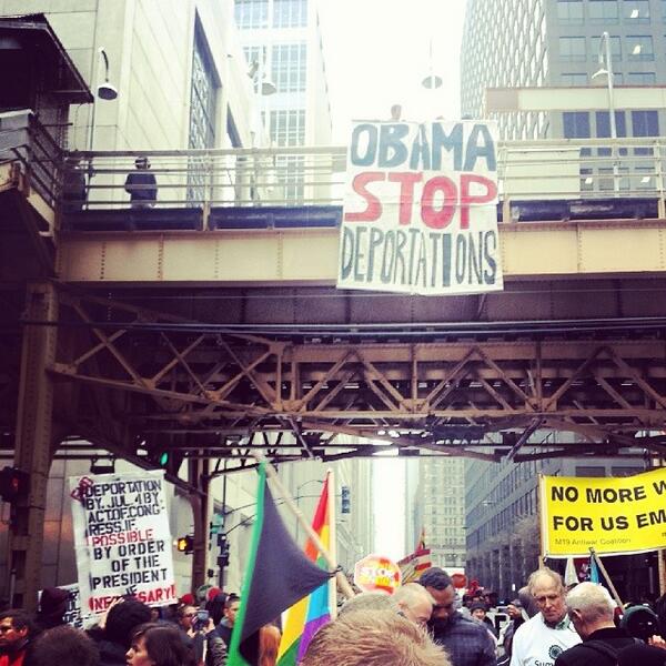 NDLON's tweet image. #MayDay #Chicago #BannerDrop