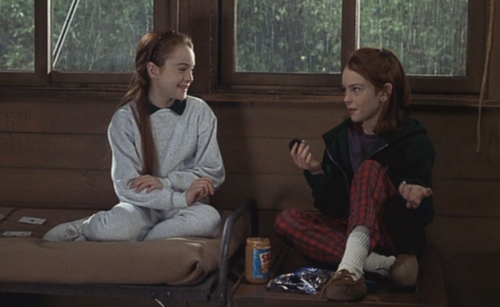 Ловушка для родителей хелли и энни. Ловушка для родителей хелли. Как снимали ловушка для родителей. Эрин маккей и линдси лохан в детстве. Линдси лохан ловушка для родителей.