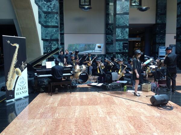 PortCreditSS's tweet photo. PCSS Jazz Band opens @SaugaRebel today at the Civic Centre! #Rebel14 http://t.co/bexStaK41k