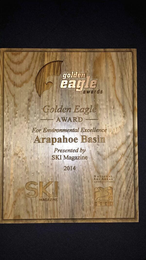 Arapahoe_Basin's tweet photo. To learn more about our sustainability program, head over here: http://t.co/SeMG5iX1dF. #GoldenEagle #NSAA14 #green http://t.co/dT9qAmapH7