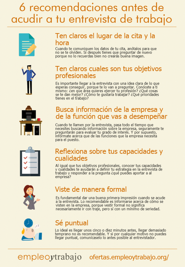raullinan_pro's tweet photo. 6 recomendaciones para tu entrevista de trabajo #infografia http://t.co/9AtcJRWHJk