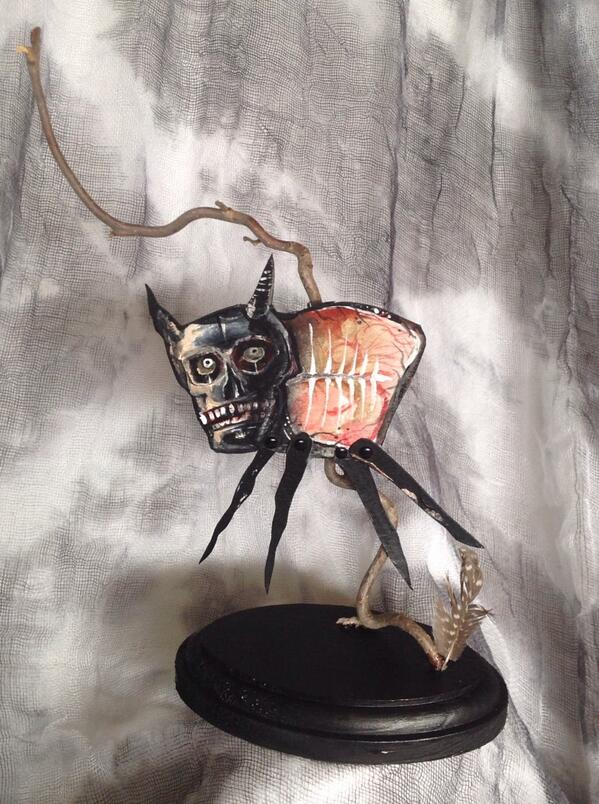 gnarledbranch's tweet image. Very start of my paper puppet series...starting simple. #paperpuppet #monster #goth #whimsical #creepy #art #puppet