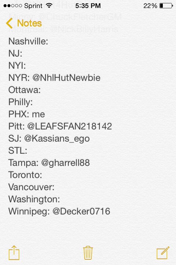 BradJones1313's tweet photo. Updated teams list: everyone RT http://t.co/nr028LQjJl