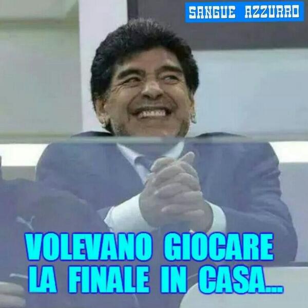 Il sorriso di Diego a fine partita. ...é UNICO!