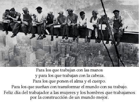 Hermosa reflexión de un amigo para acabar este #1Mayo <a href="/CCOO/">Comisiones Obreras</a>