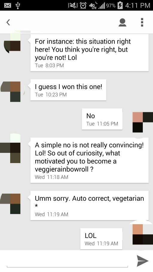 TinderTroller's tweet photo. Apparently, I'm a veggie rainbow roll #tinder #sushi http://t.co/wk3GIHtdt5