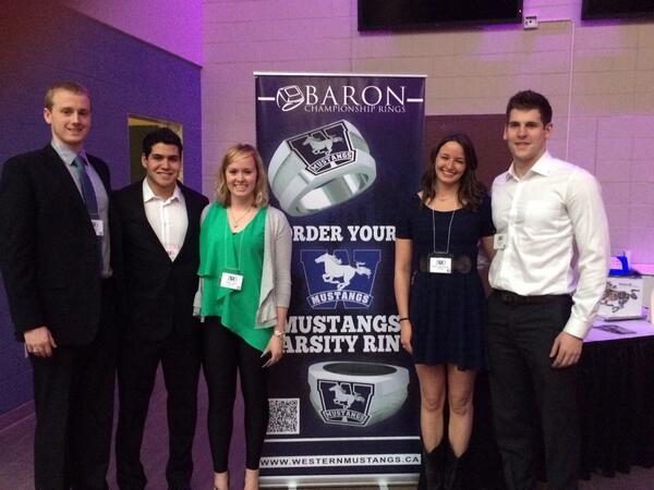 UWOswimming's tweet photo. Mustangs seniors Ringed! http://t.co/53tOg1T09D