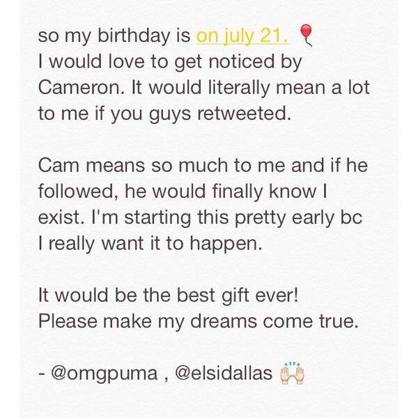 omgpuma's tweet photo. please retweet and tweet him. 
make my dreams come true. 💕

@camerondallas http://t.co/VAIi8HsRM7