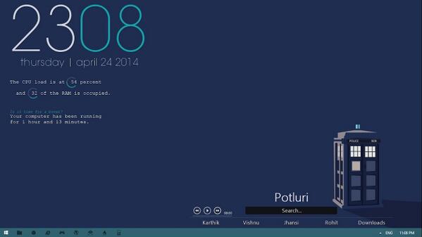 lifehacker's tweet image. This desktop has the Tardis on it. Here's how to make your computer look like this: lifehac.kr/Rgw1YFn