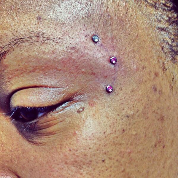 InfamousTattoos's tweet photo. Dermals done by @WileyMane http://t.co/DoYfWqTzzX