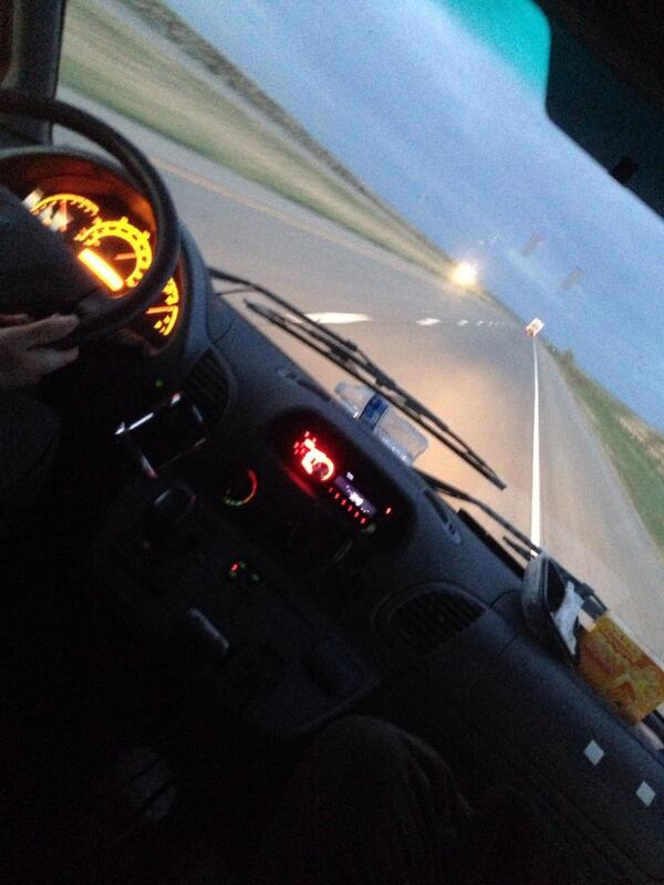 AMINORFOREST's tweet image. Still on the road, but almost to Lawrence, playing in a few hours at the replay!! With our old pals GIANTS CHAIR!!