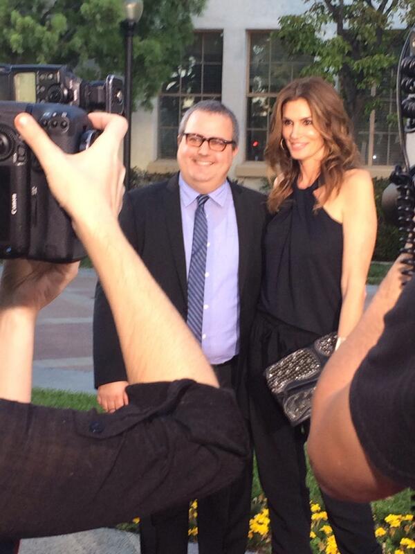 TheInsider's tweet photo. Cindy Crawford is glowing -> RT @Return2ZeroFilm: @CindyCrawford at the premiere of #Return2Zero http://t.co/0Y0YJ2VfvC" #Insider