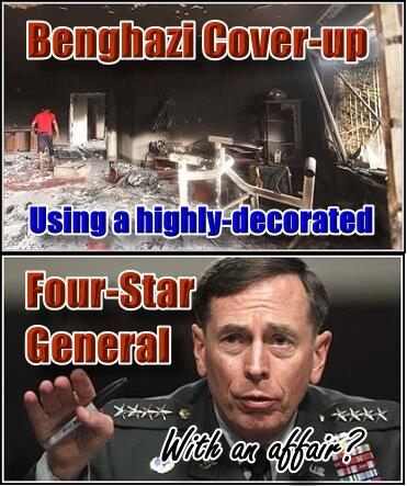 LOLDems2012's tweet image. Petraeus should be held accountable for #Benghazi too. He knew the talking points were #BullShit. #7HoursOfHell