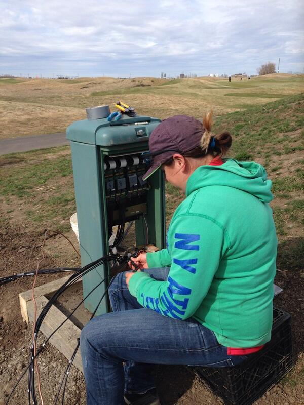 Day two of moving an irrigation satellite. #toro #redtaillanding #turfie