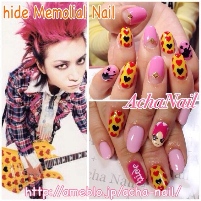 ネイリストasami Achanail 昨日はhideファンのお客さまが２人も来てくださいました Http T Co Dtfzrcucq4 Hide Xjapan Hideネイル イエローハート モッキンバード Http T Co Uoeccjpomj Twitter