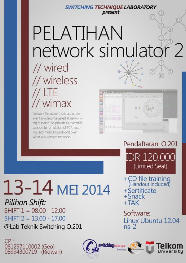 LabSwitchingITT's tweet photo. Galau nyari bahan TA? Pengen dalemin banget simulasi jaringan? Cekidot !  ---> http://t.co/goS2aFwtBI