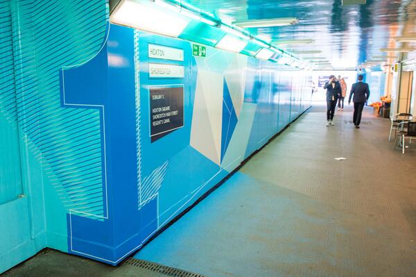 TfL's tweet photo. Have you seen Old Street station’s makeover? Share your images of the station with us http://t.co/S0blSd9m91