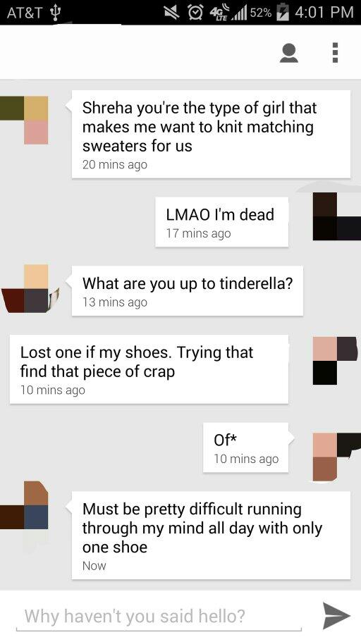 TinderTroller's tweet photo. I guess I'm his #tinderella #pickuplines #tinder http://t.co/Qr2XnohBDZ