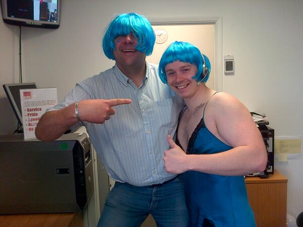 WestRadiators's tweet photo. GM Paul Duffy &amp; Lee doing our bit for The Tom Prince Cancer Trust - Blue Day. Please donate: http://t.co/VA5yiN8Gce http://t.co/zm1XGkhbB9