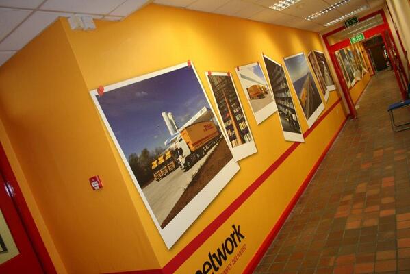 Richardsigns's tweet photo. DHL Castleford's new wallpaper designed printed and installed by us http://t.co/97kUBeprcz