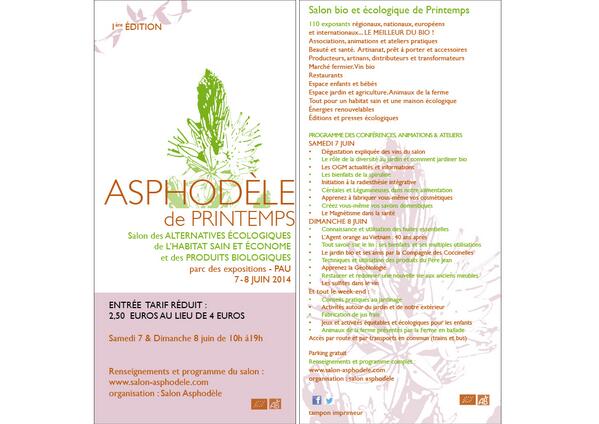 SalonAsphodele's tweet photo. Les entrées tarifs réduits sont disponibles pour les 7 &amp; 8 juin ! 
On les partage sans hésiter ! http://t.co/HtB4yDK34S