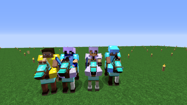 TheZopo's tweet image. On s’amuse bien avec les chevaux sur @FieldCraftFR grâce au challenge BuilderAdepete et à la new commande /horse :D