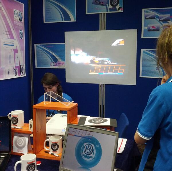 JamcasRacingCar's tweet photo. Did well on verbal! Here's our national stand!! @F1inSchoolsIRL http://t.co/LIRBuT40iF
