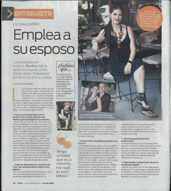 idea360RP's tweet photo. @LIZGALLARDO1 incursiona como productora ejecutiva en @ObraFandoYLis platicó con @RevistaTeve http://t.co/dCJ3xSNDsj