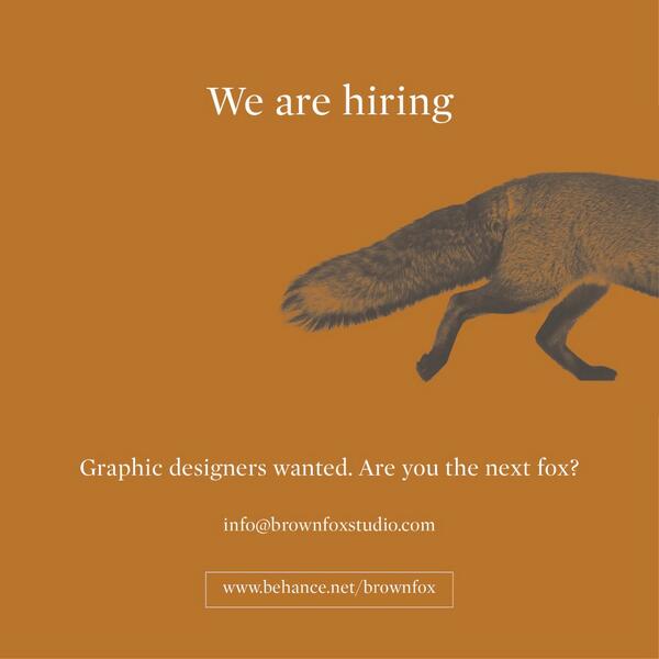 BrownFoxStudio's tweet photo. Graphic designer wanted! 👀 http://t.co/vnYhfdDFPx
