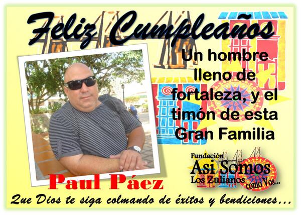 FundAsiSomos's tweet photo. FELICIDADES A @ppaezb50 EN SU CUMPLEAÑOS @nelsitogalue @mariauvert @LulaLopezOf http://t.co/r4mt9KFASH